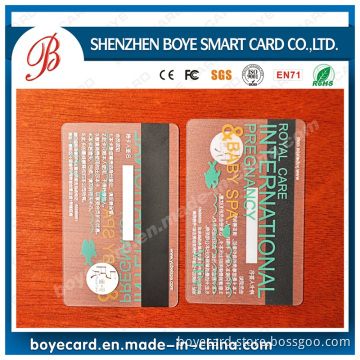 SGS Approved PVC Transparent Magnetic Stripe Card